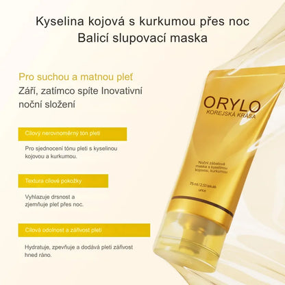 Maska s kyselinou kojovou a kurkumou