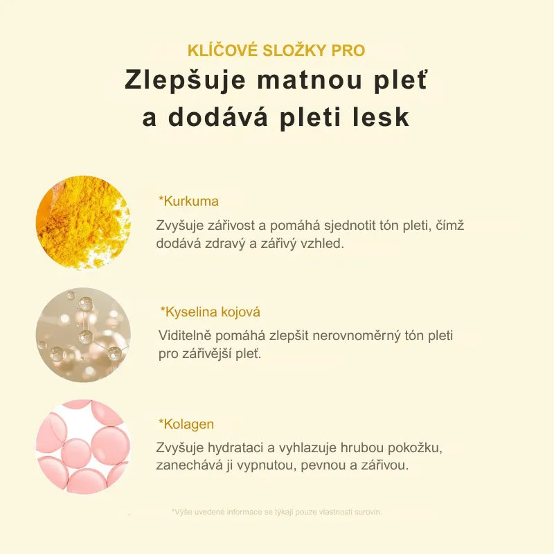 Maska s kyselinou kojovou a kurkumou